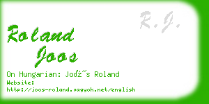 roland joos business card